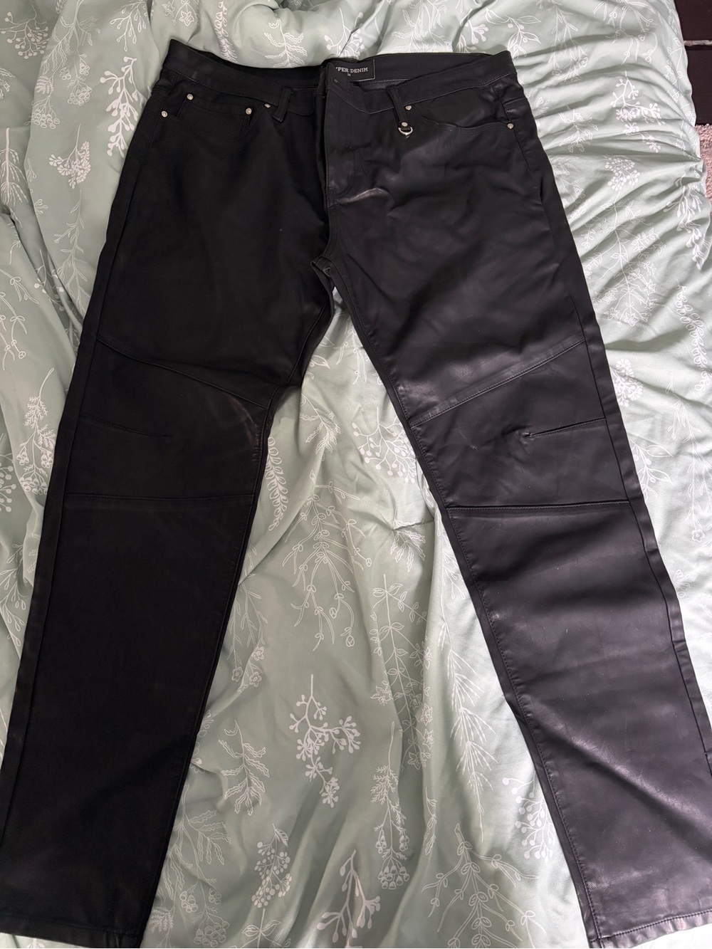 Men’s Hyper Denim Leather pants